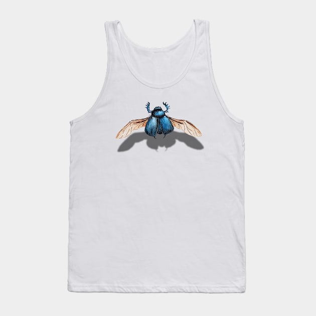 watercolor drawing of scarab beetle Tank Top by Art by Taya 